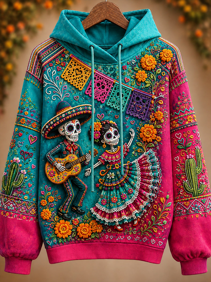 Women's Mexico's Day of the Dead  Printed Sweatshirt