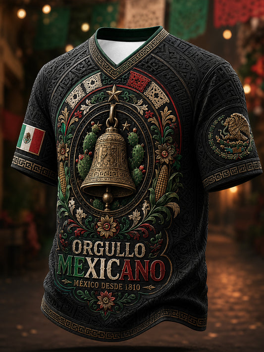 Men's Mexican Independence Day V-neck T-shirt