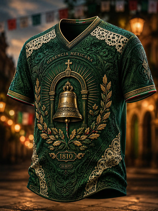 Men's Mexican Independence Day  V-neck T-shirt