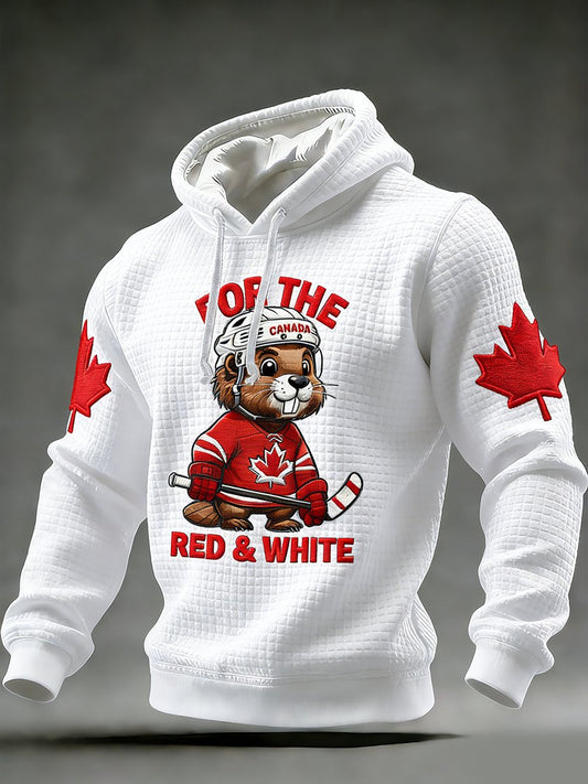 Men's Retro Canadian Hockey Hoodie