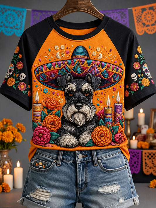 Women's Day of the Dead Print Casual T-Shirt
