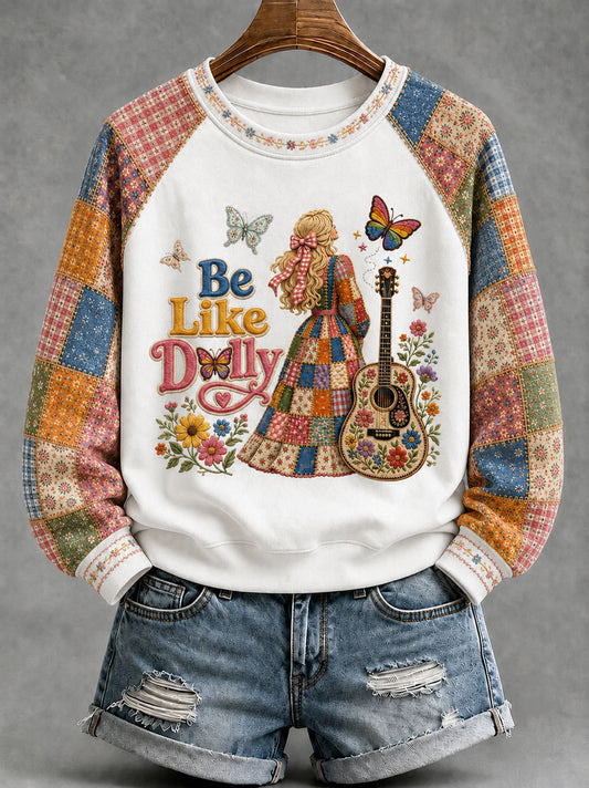 Women’s Country Music Print Casual Sweatshirt
