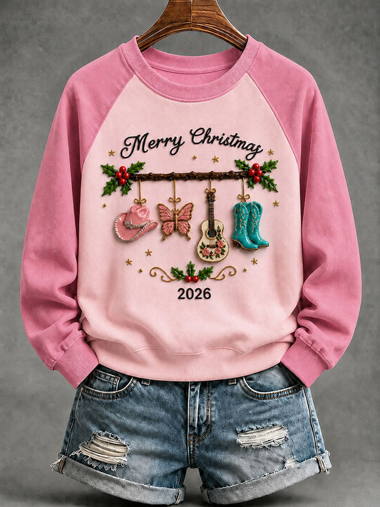 Women’s Country Music Print Casual Sweatshirt