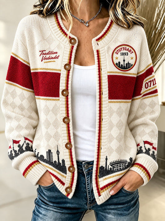 Women's Cardigan-Style Knit Jacket