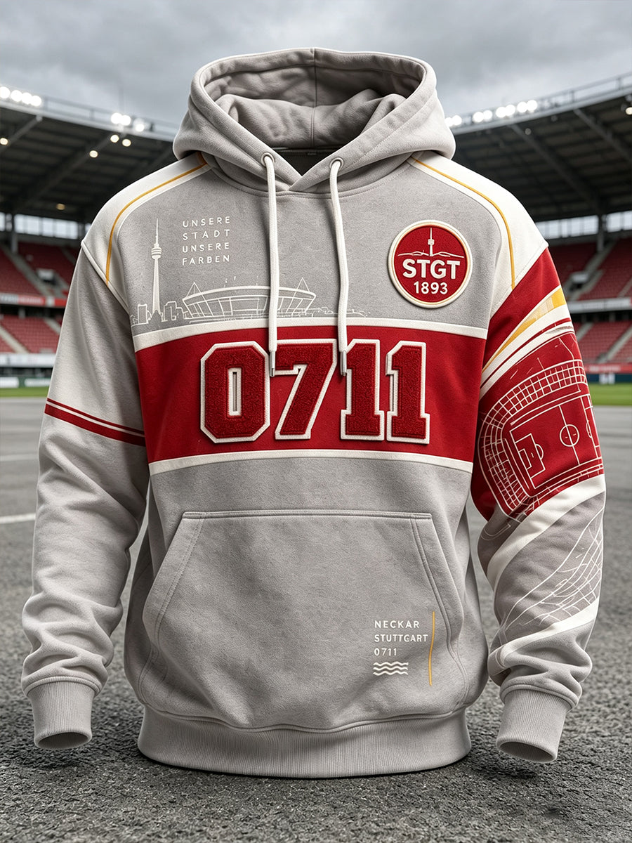 Men's VFB Stuttgart Oversized Drop-Shoulder Hoodie With Pockets