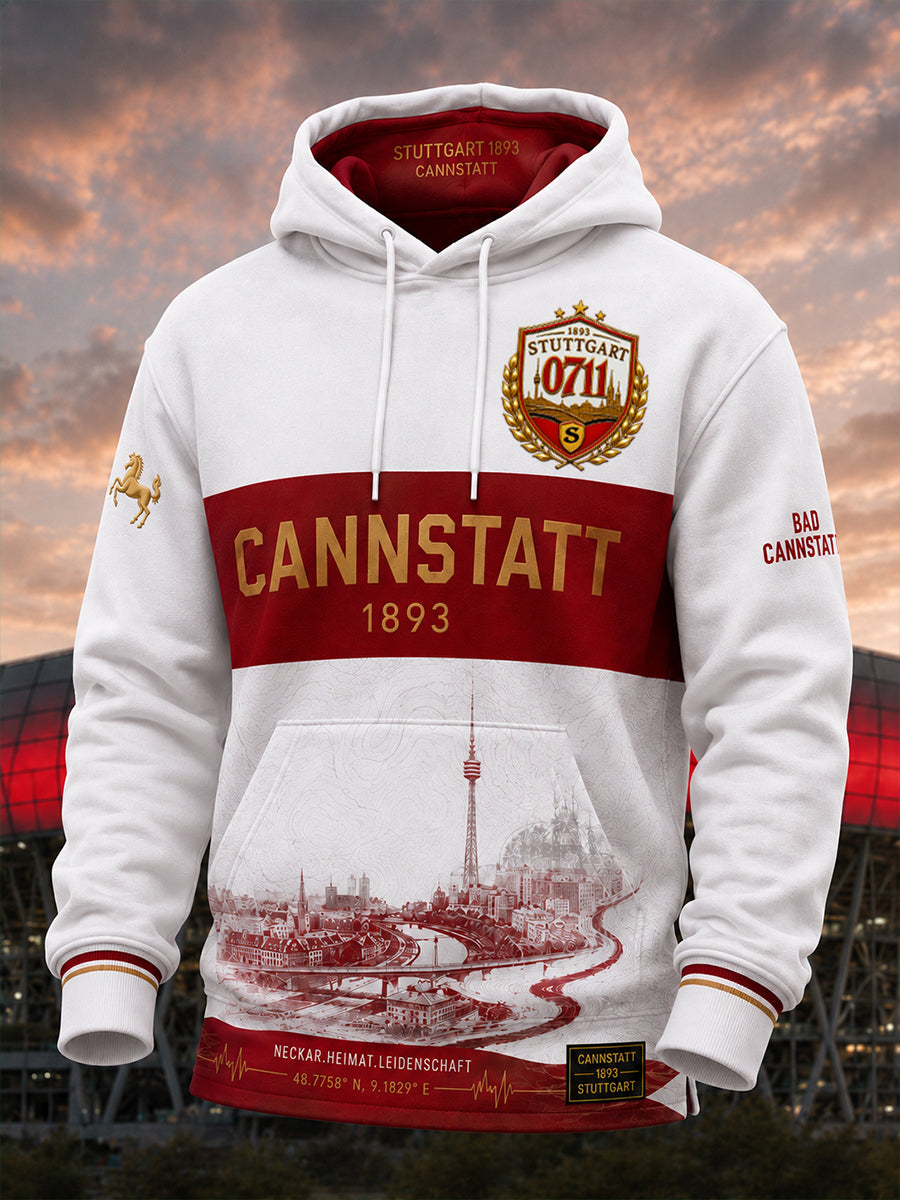 Men's Vfb Stuttgart Oversized Drop-Shoulder Hoodie With Pockets