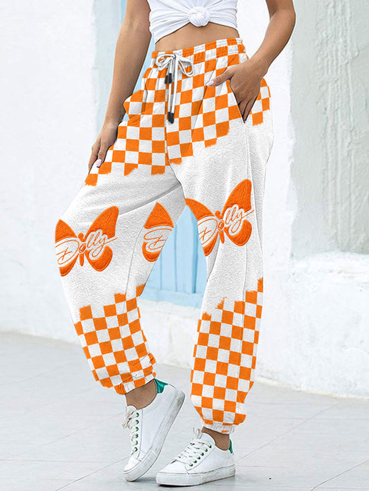 Women's Game Day Football Print Casual Pants