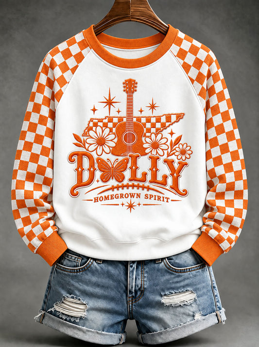 Women's Game Day Football Print Casual Sweatshirt