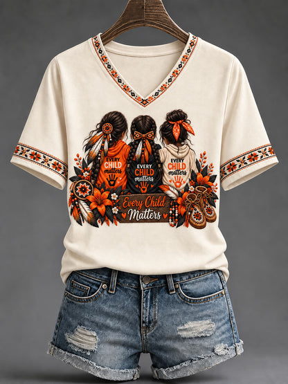 Women's Every Child Matters Printed Casual T-Shirt