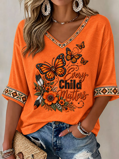 Women's Every Child Matters Printed Casual T-Shirt