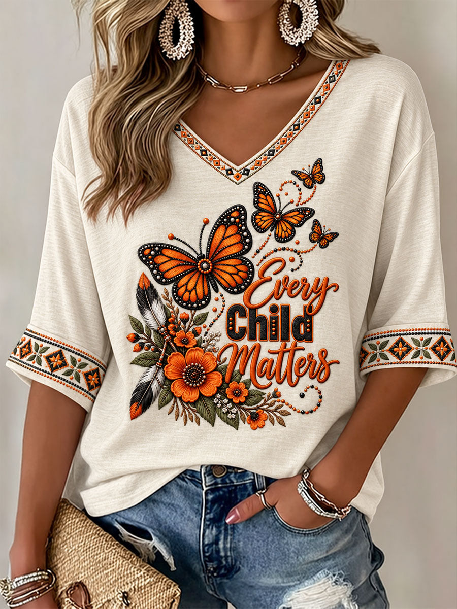 Women's Every Child Matters Printed Casual T-Shirt