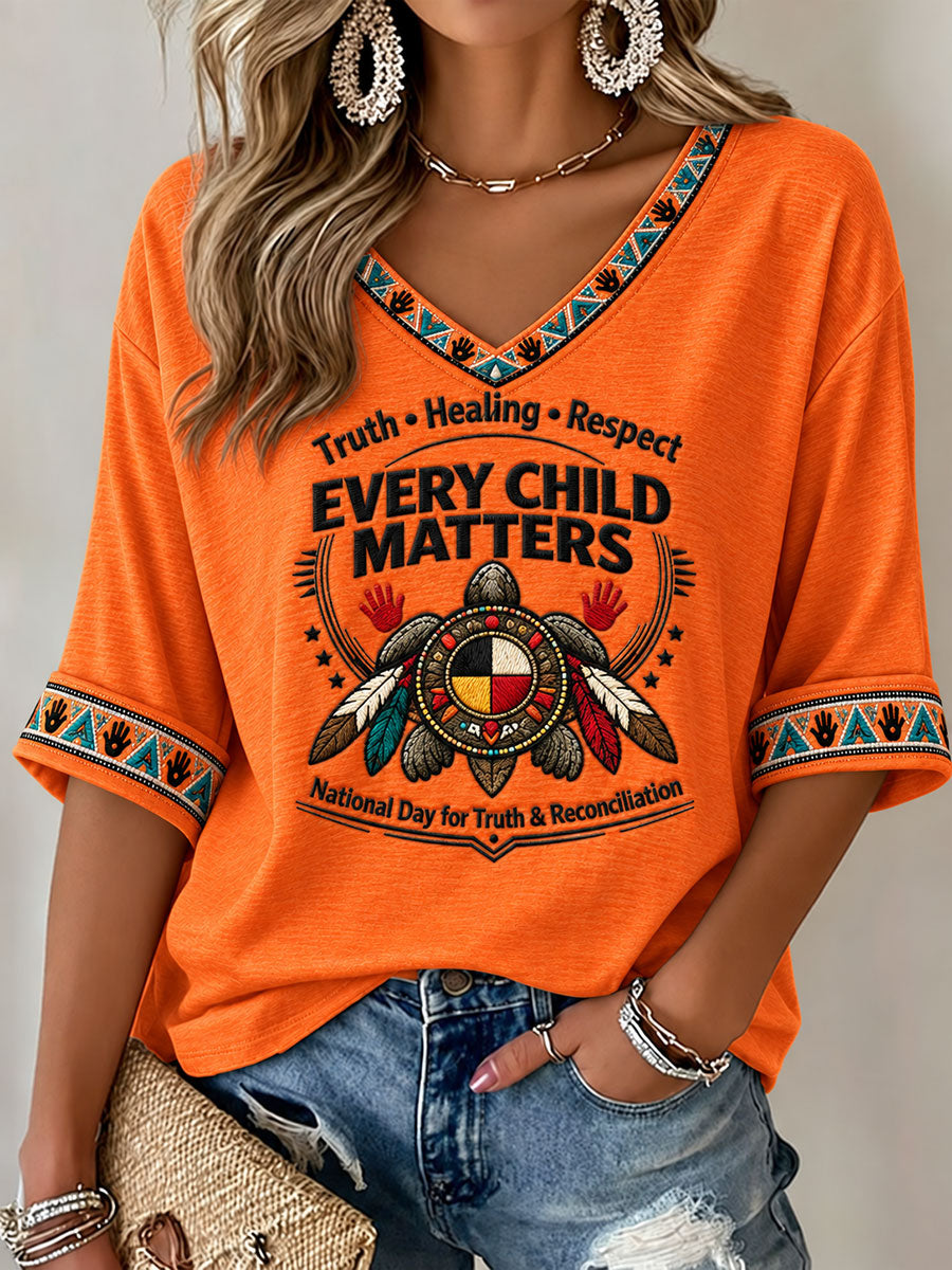Women's Every Child Matters Printed Casual T-Shirt