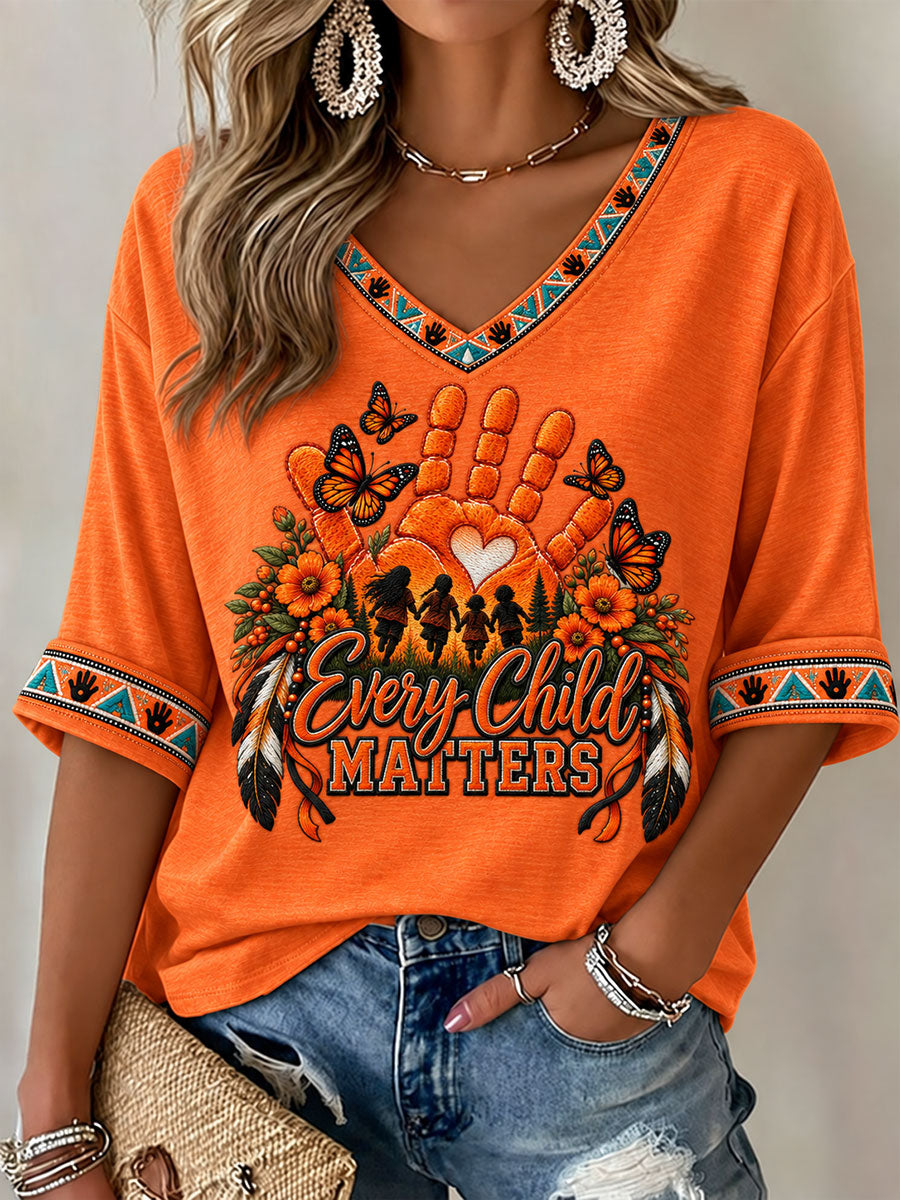 Women's Every Child Matters Printed Casual T-Shirt