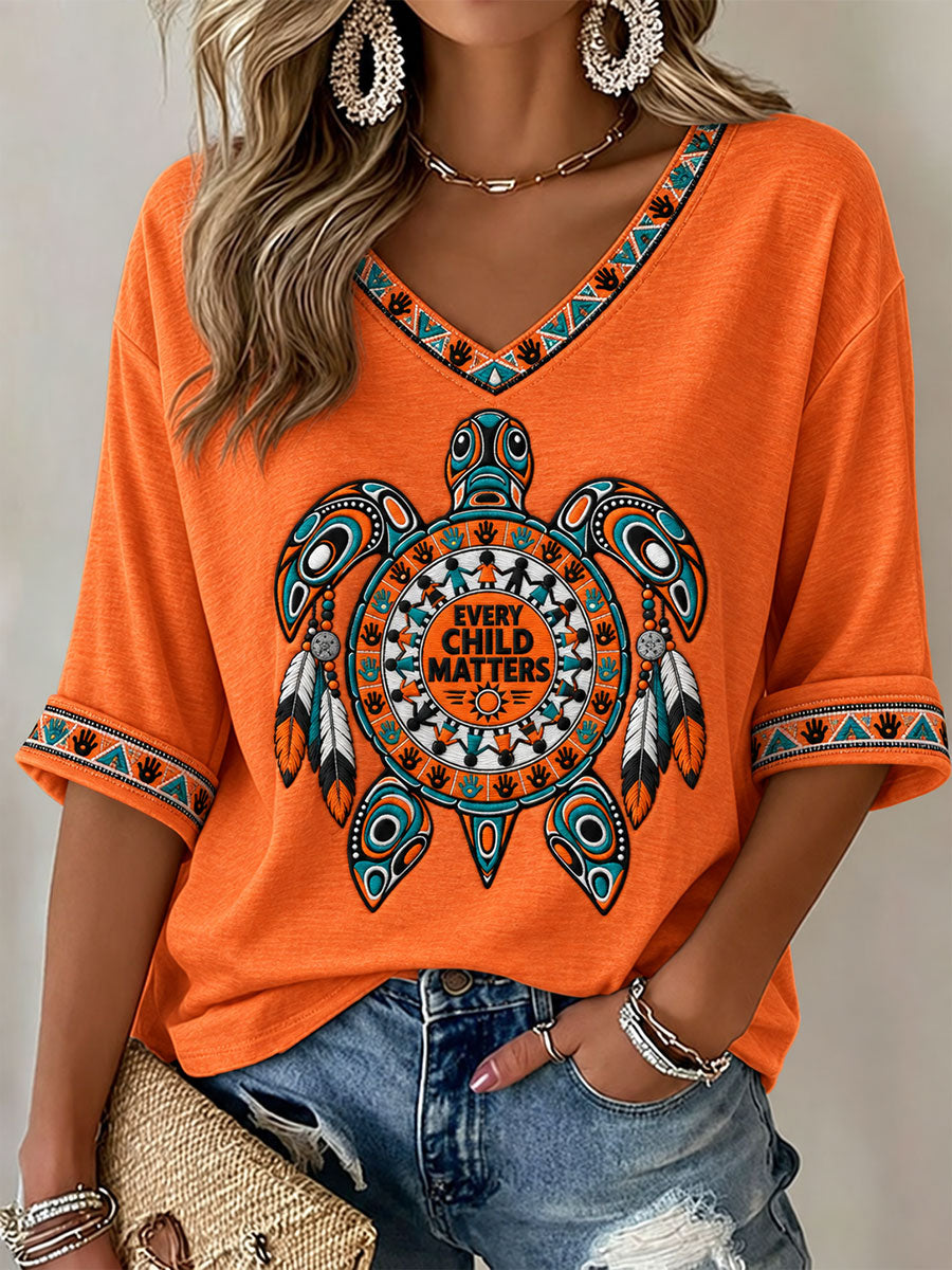 Women's Every Child Matters Printed Casual T-Shirt
