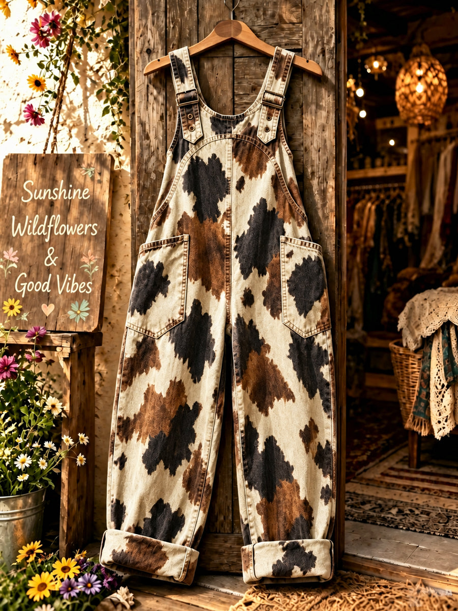 Women's Flower Art Printed Overalls