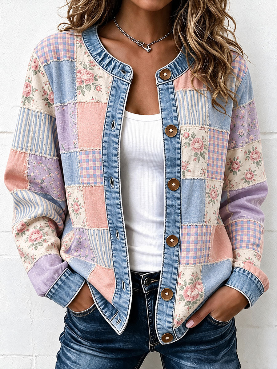 Women's Patchwork Art Cardigan