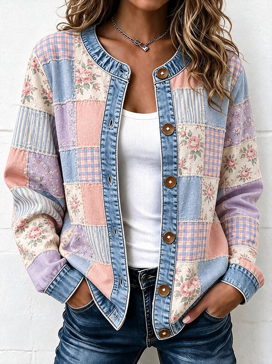 Women's Patchwork Art Cardigan