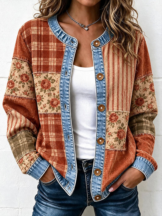 Women's Patchwork Art Cardigan