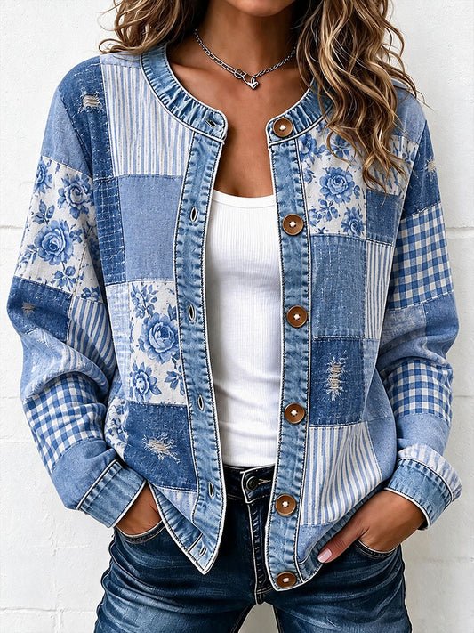 Women's Patchwork Art Cardigan