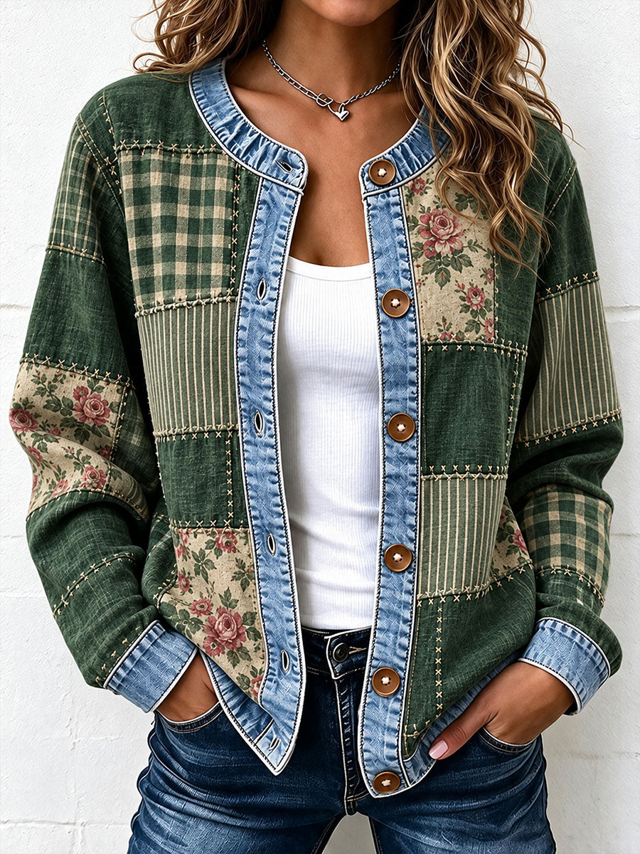 Women's Patchwork Art Cardigan