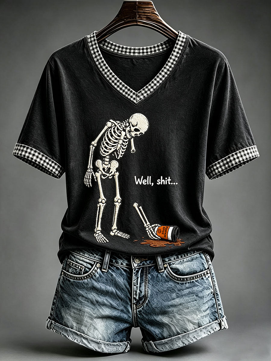 Women's Funny Skeleton T-Shirt