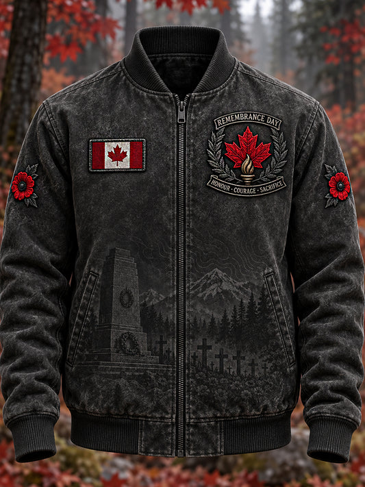 Men's Remembrance Day Printed Jacket