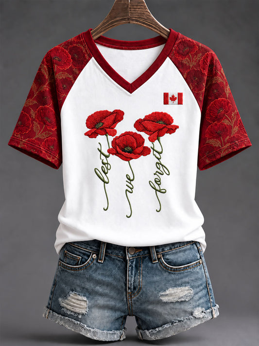Women's Canada Remembrance Day Casual T-Shirt