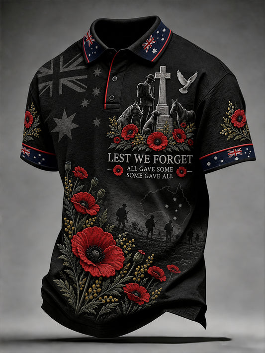 Men's Remembrance Day in Australia Short Sleeve Shirt