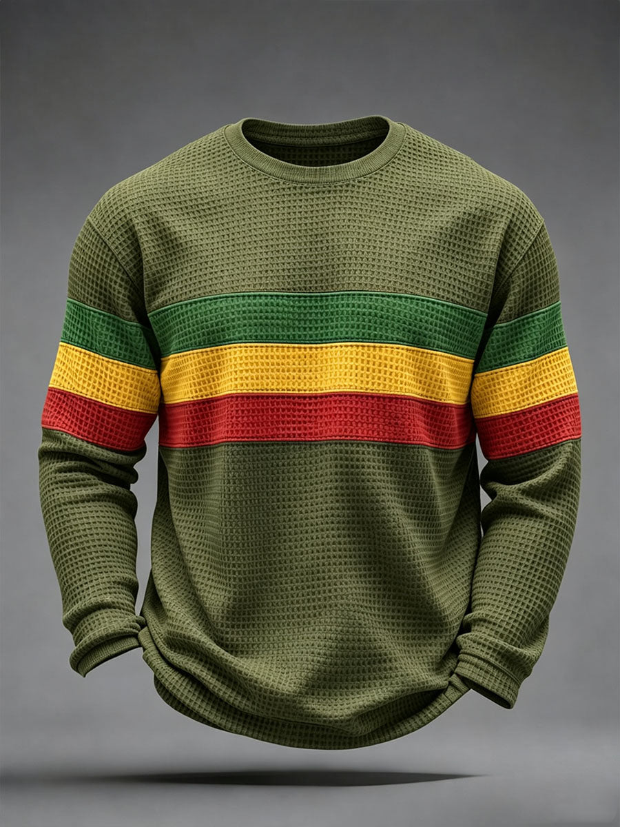 Men's Reggae Inspired  Waffle Top
