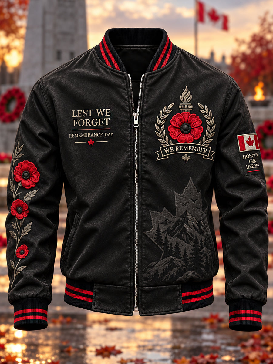 Men's Remembrance Day Art Printed Jacket