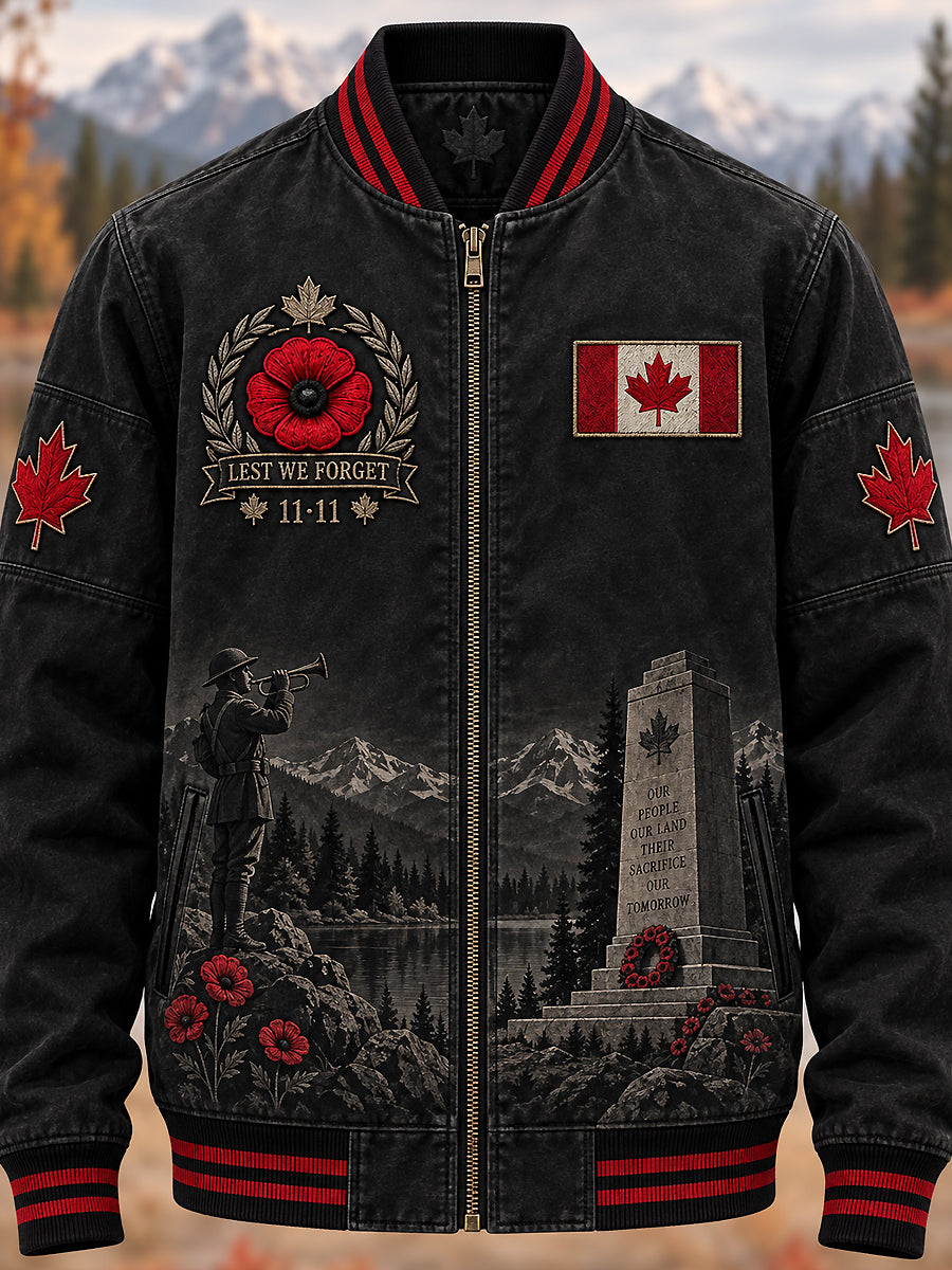 Men's Remembrance Day Art Printed Jacket