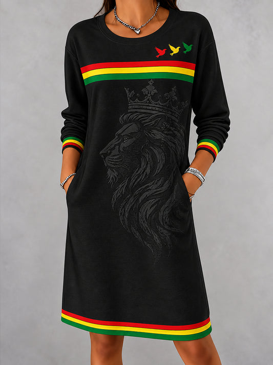 Women's EVERY LITTLE THING IS GONNA BE ALRIGHT Art Printed Long Skirt