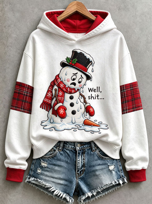 Women's Funny Christmas Snowman Hoodie
