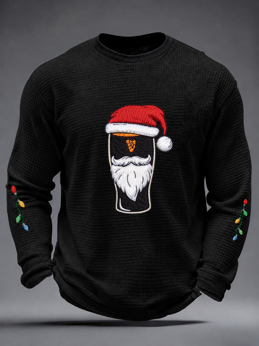 Men's Christmas Stout Waffle Long Sleeve T-Shirt