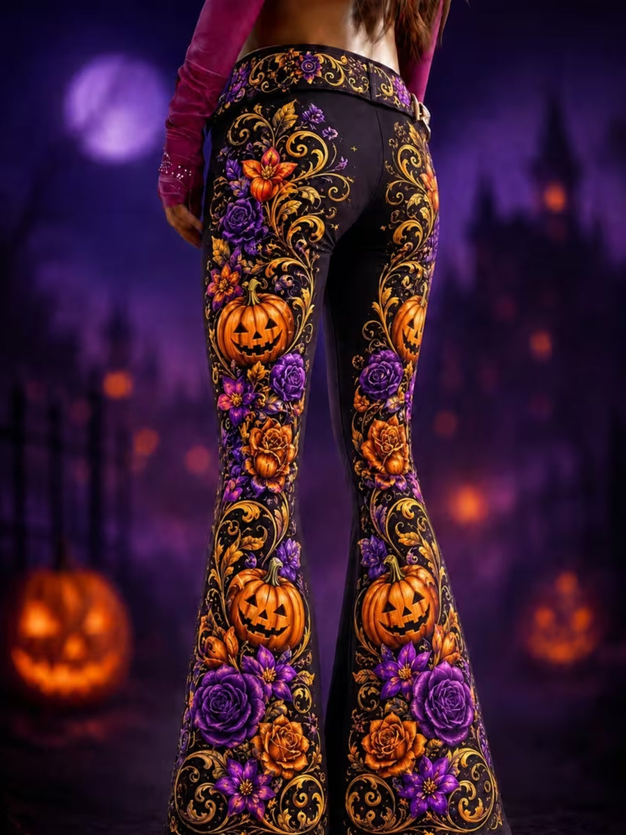 Women's Halloween Art Print Pants