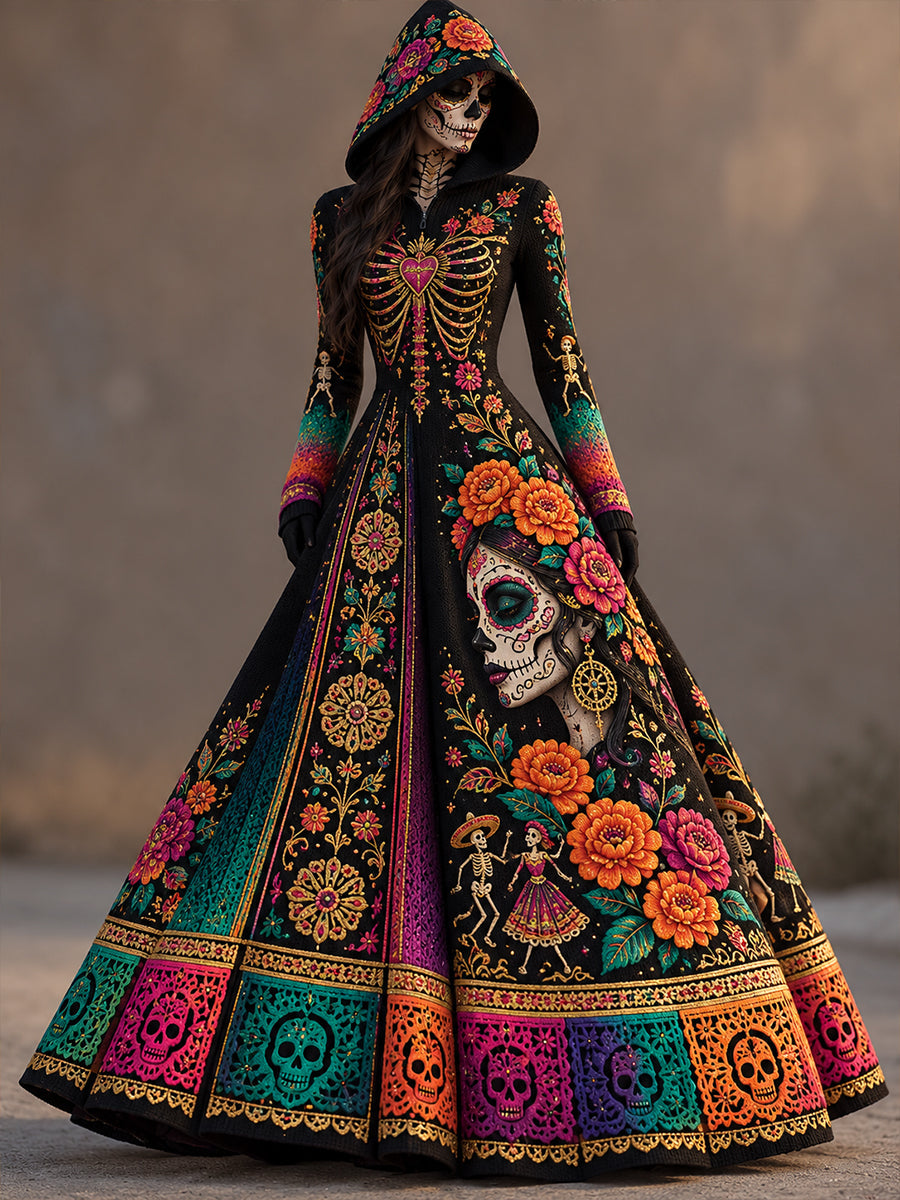 Women's Mexico's Day of the Dead  Print Dress