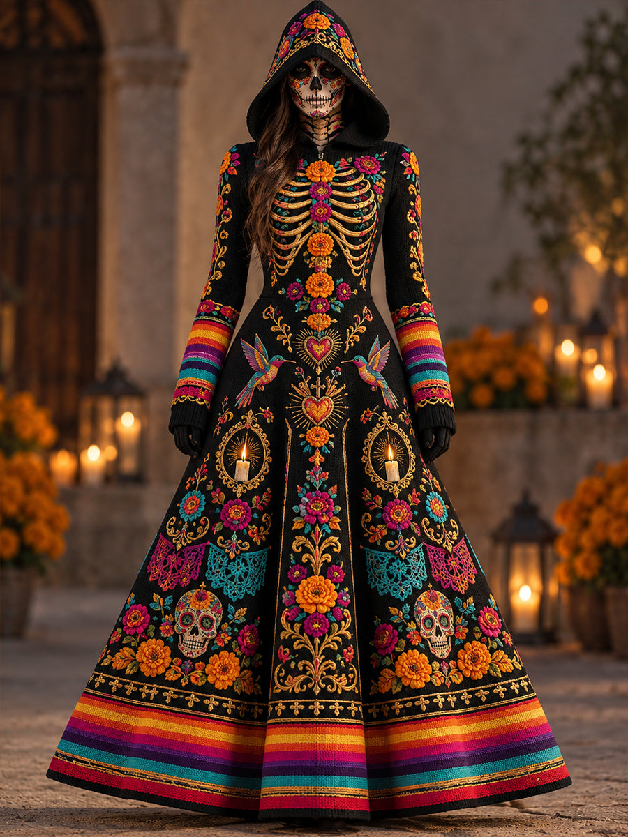 Women's Mexico's Day of the Dead  Print Dress