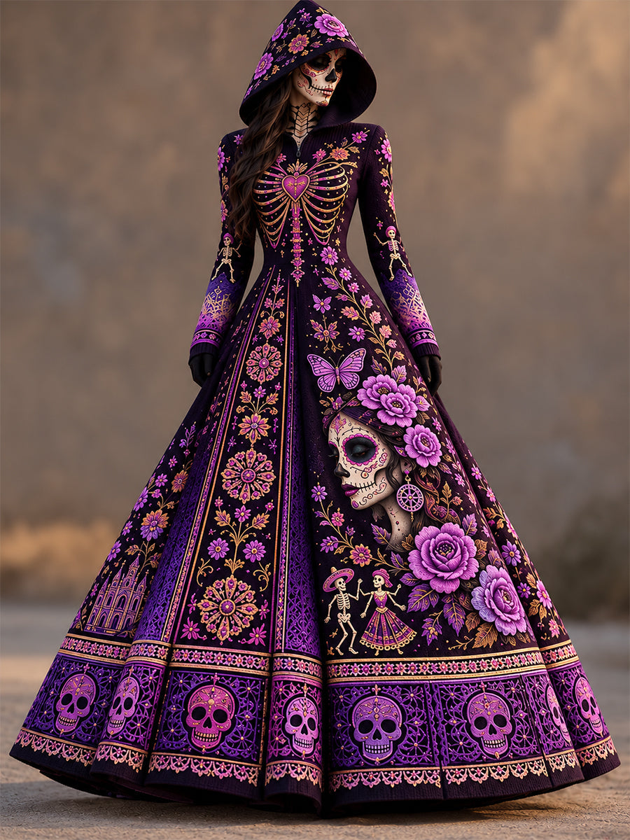 Women's Mexico's Day of the Dead  Print Dress