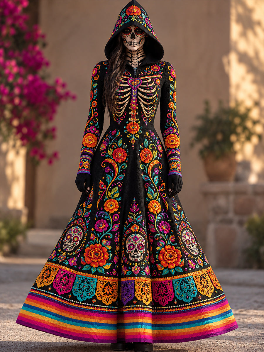 Women's Mexico's Day of the Dead  Print Dress
