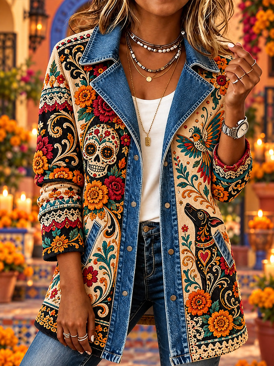 Women's Mexico's Day Of The Dead Casual Jacket