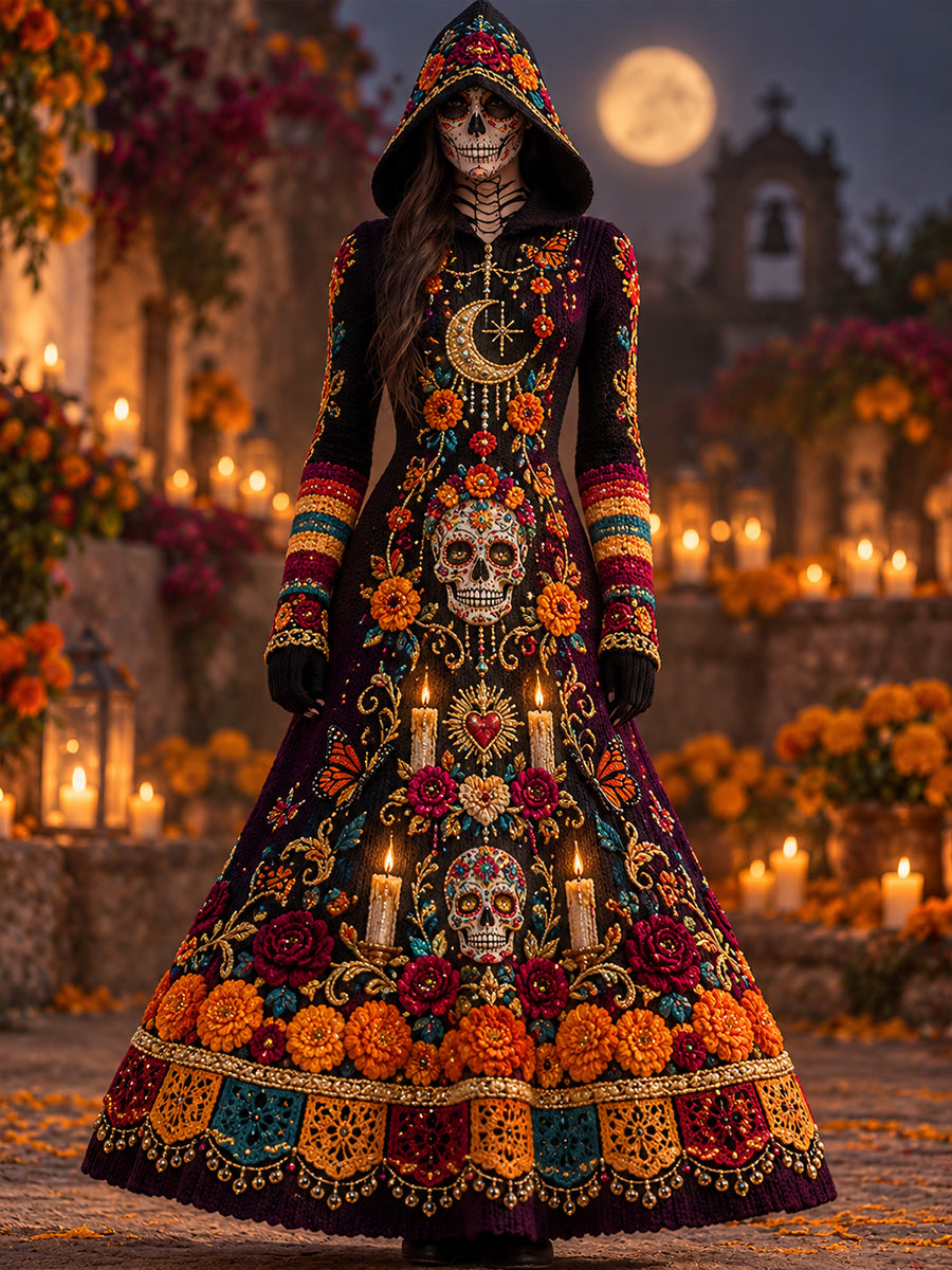 Women's Mexico's Day of the Dead  Print Dress