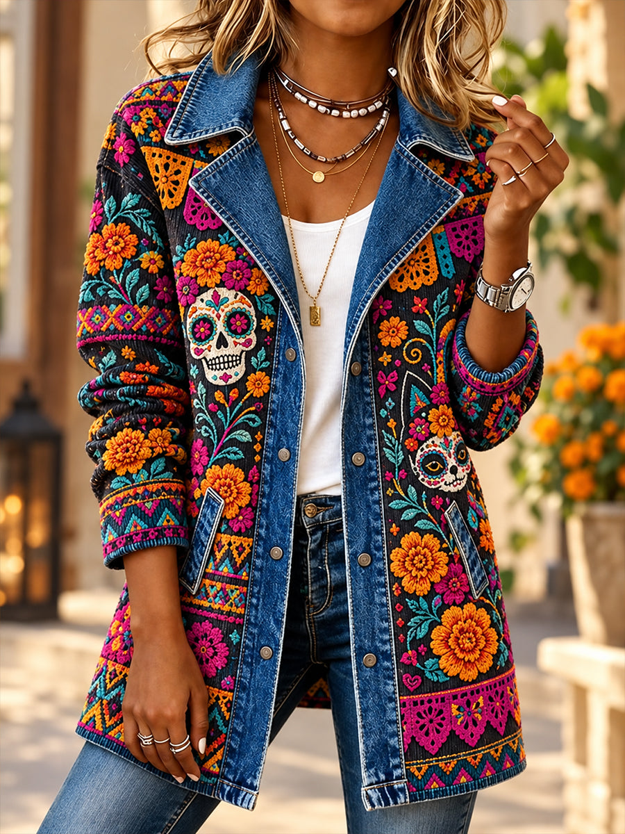 Women's Mexico's Day Of The Dead Casual Jacket