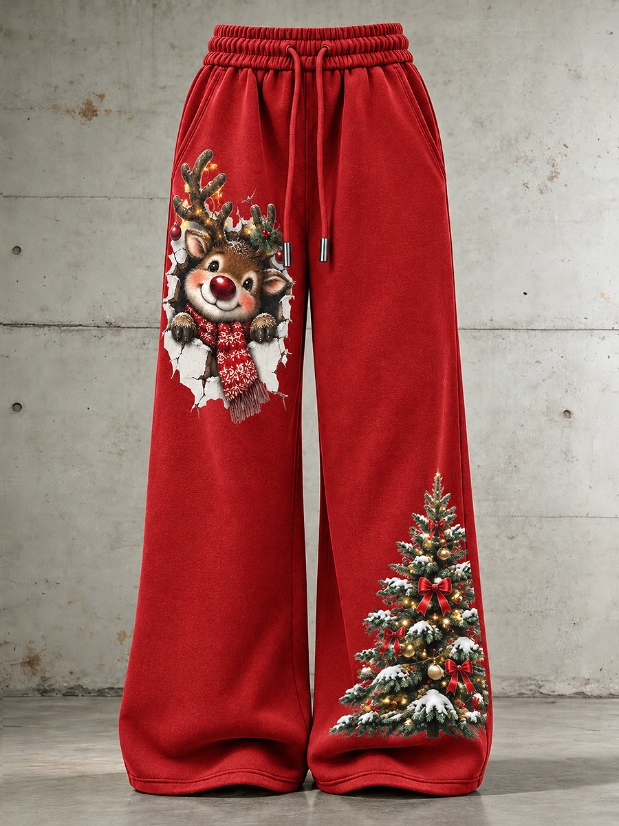 Women's Christmas Art Print Sweatpants
