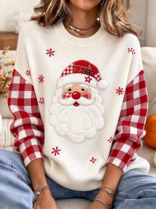 Women's Christmas Santa Claus  Art Sweater
