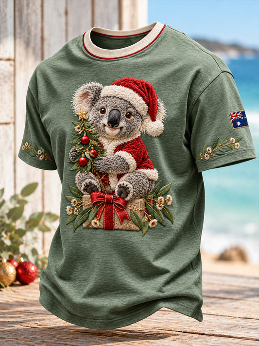 Men's AU Merry Aussie Christmas Printed T-shirt