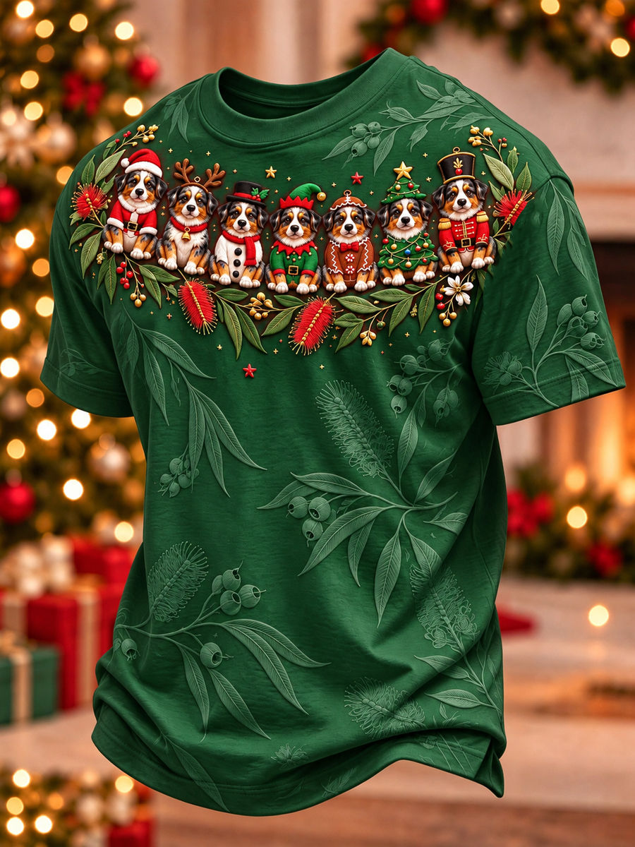 Men's Christmas in Australia Printed short sleeves t-shirt
