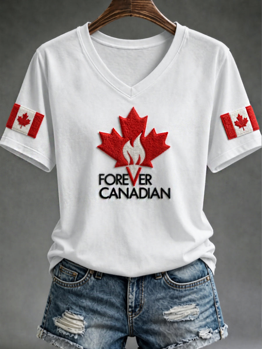 Women's PROUD ALBERTAN FOREVER CANADIAN short-sleeved T-shirt