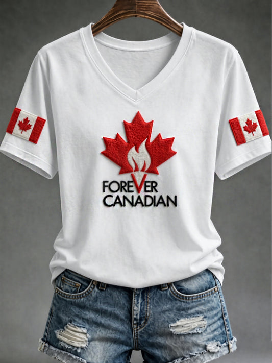 Women's PROUD ALBERTAN FOREVER CANADIAN short-sleeved T-shirt