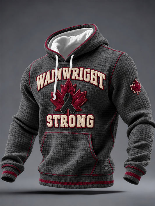 Men's Red For Wainwright Strong Printed Hoodie