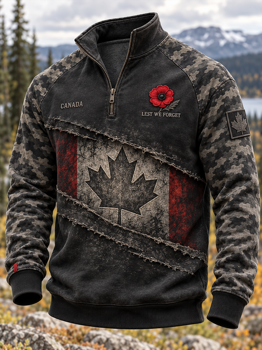 Men's Military Culture Zip-Up Hoodie